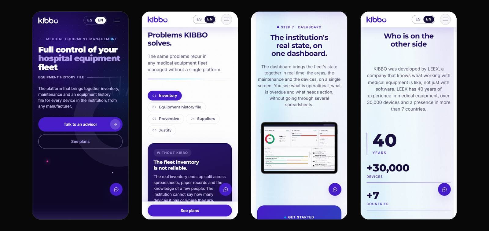 Mobile: the «Expediente» system, not a shrunk desktop.